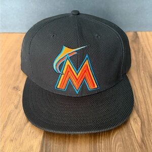 New Era Black Miami Marlins MLB Hat